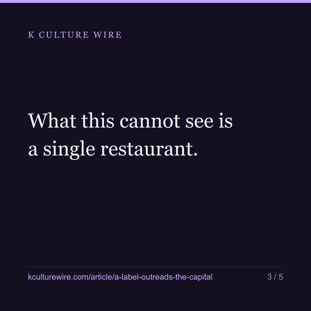 A Korean record label is looked up more than Seoul itself — card 3 of 5