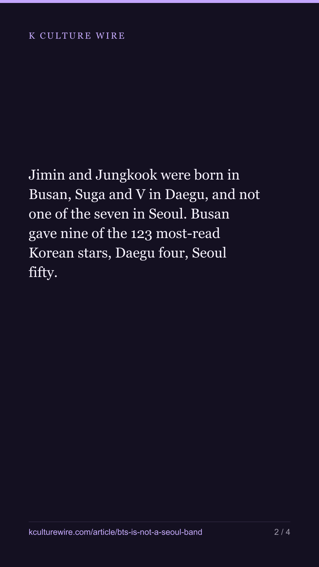 BTS hometowns: Daegu, Busan, and not one from Seoul — tall card 2 of 4