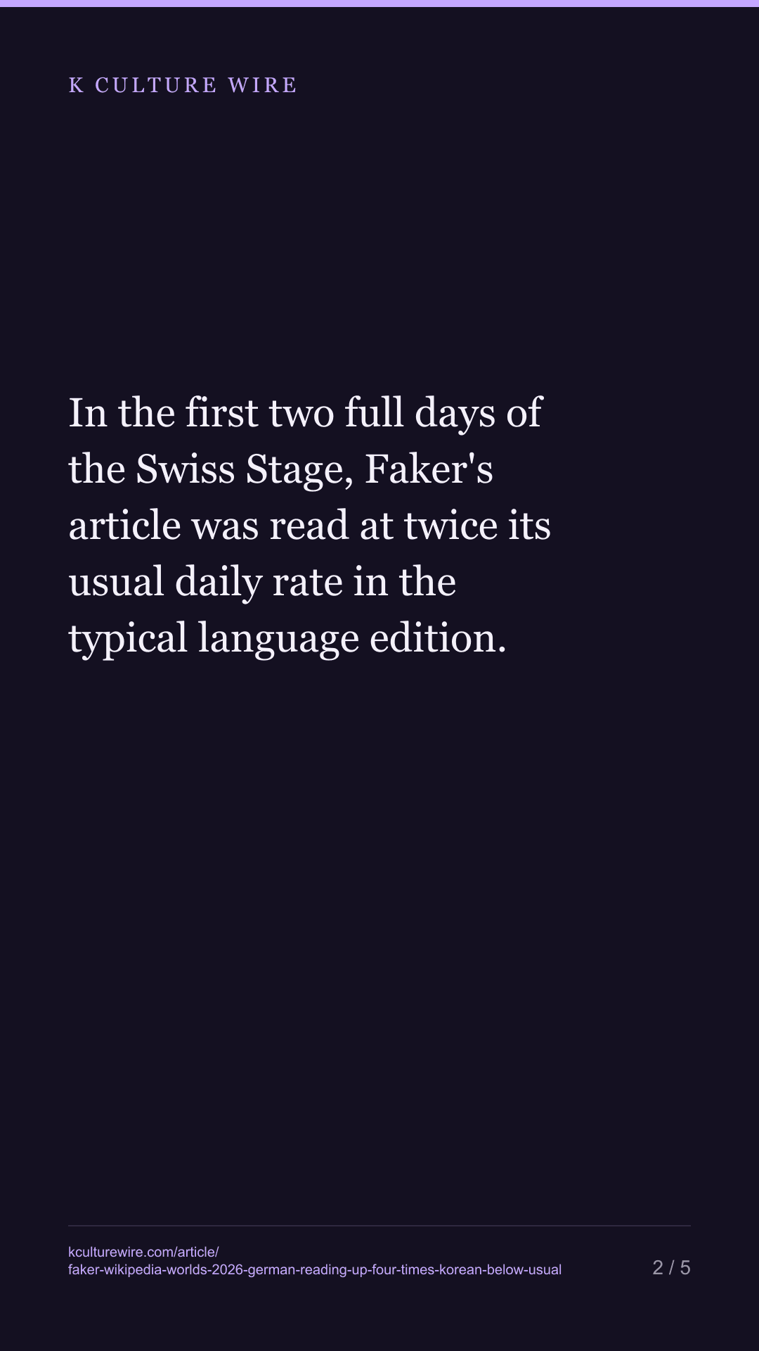 Faker's Wikipedia Page at Worlds 2026: German Reading Nearly Quadrupled, Korean Fell Below Usual — tall card 2 of 5