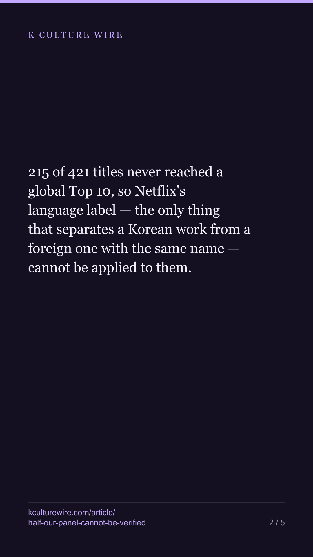 50% of our Southeast Asia panel cannot be verified Korean — tall card 2 of 5