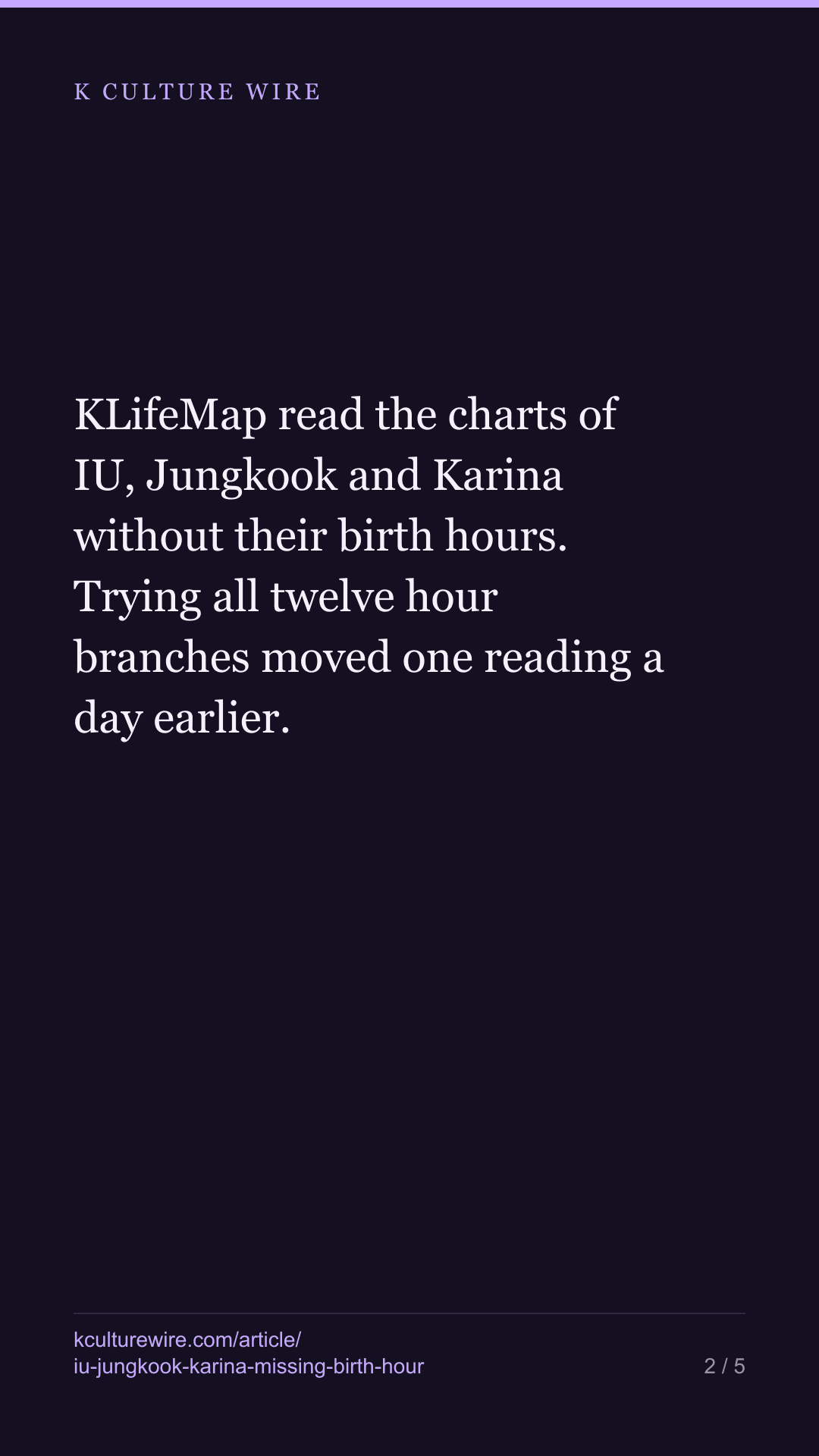 IU, Jungkook, Karina: a missing hour moved 1 chart — tall card 2 of 5