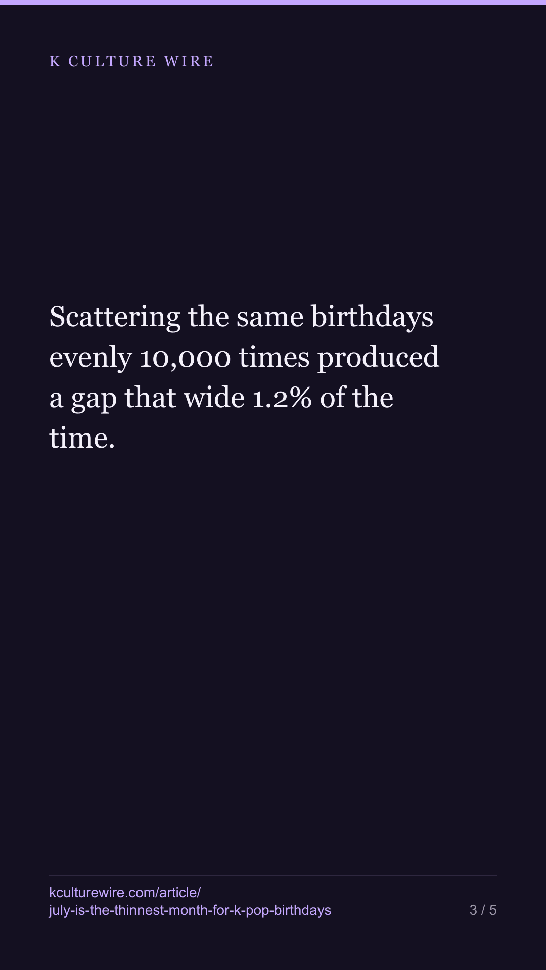 July is the thinnest month for K-pop idol birthdays, March the fullest — tall card 3 of 5