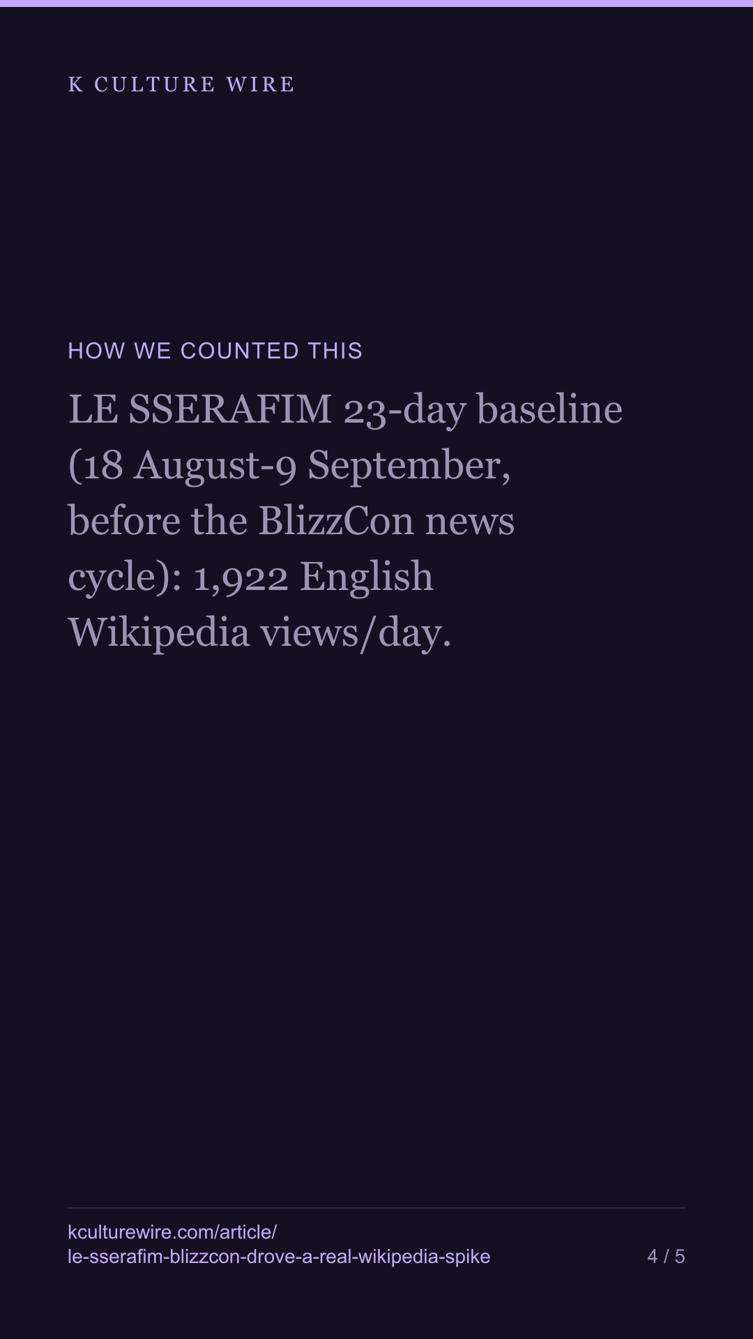 LE SSERAFIM's BlizzCon Set Moved English Wikipedia. Three Other K-pop Stories This Week Did Not. — tall card 4 of 5