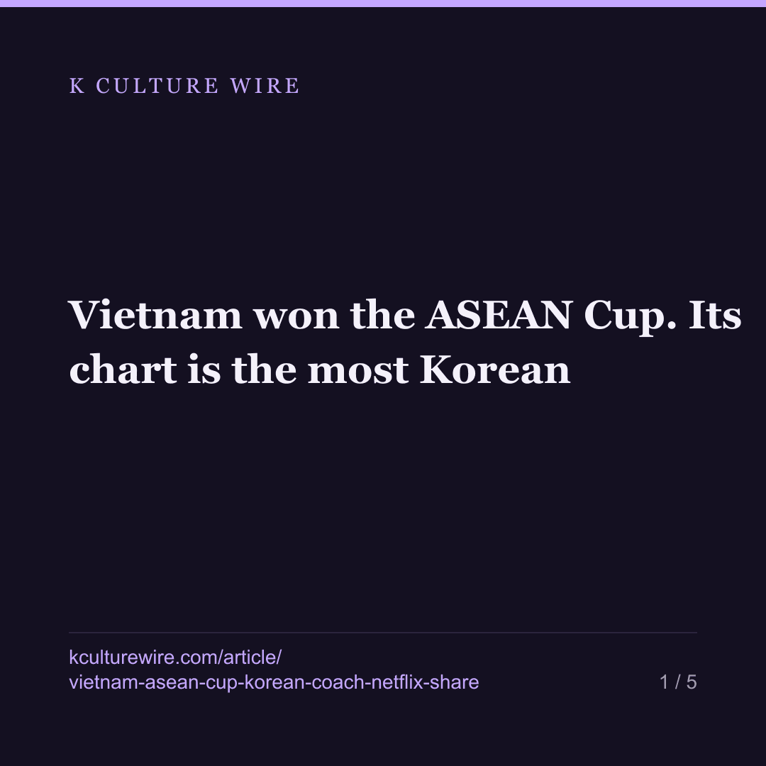 Vietnam won the ASEAN Cup. Its chart is the most Korean — card 1 of 5