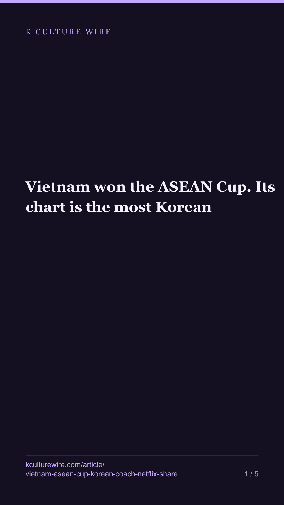 Vietnam won the ASEAN Cup. Its chart is the most Korean — tall card 1 of 5